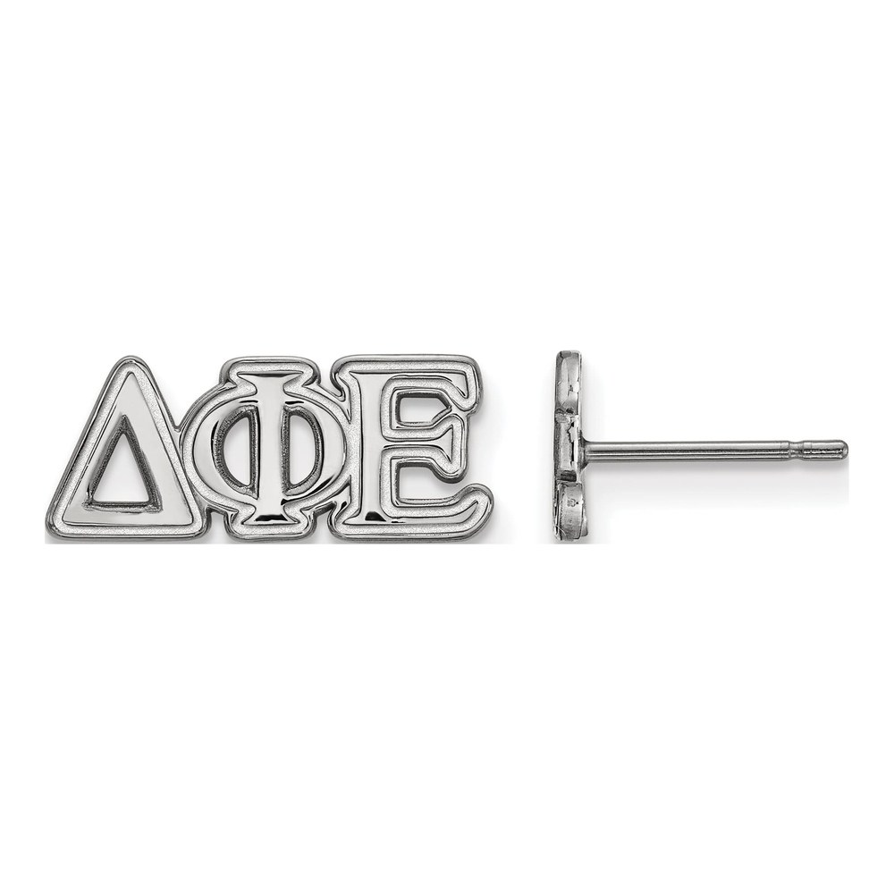 Delta Phi Epsilon Sterling Silver Greek Stud Earrings