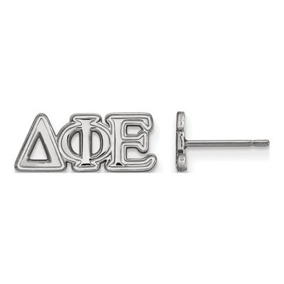 Delta Phi Epsilon Sterling Silver Greek Stud Earrings
