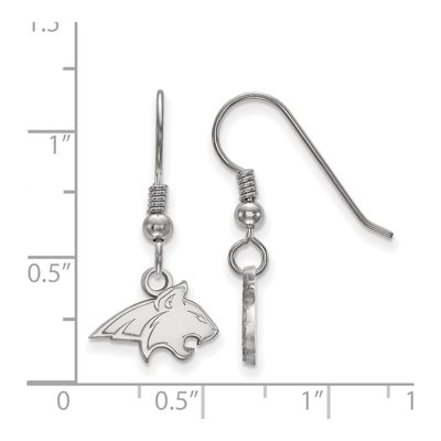 Montana State University Sterling Silver Bobcat Wire Earrings – view 2