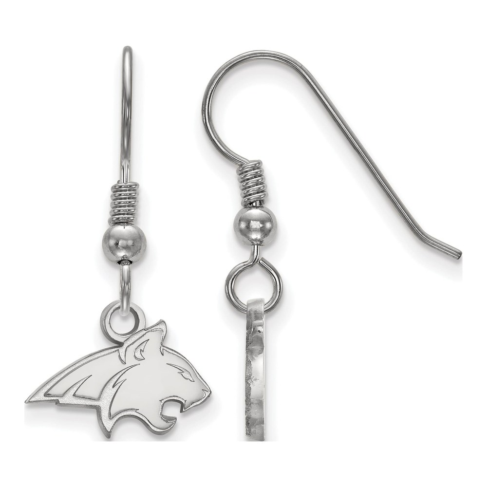 Montana State University Sterling Silver Bobcat Wire Earrings