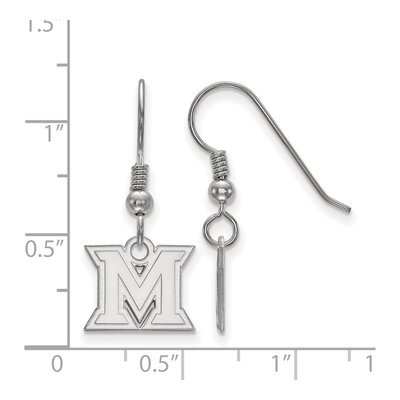 Miami University Sterling Silver Letter M Earrings – view 2