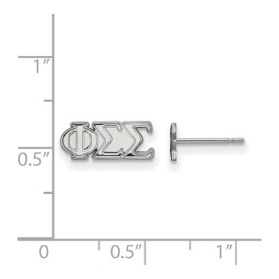 Phi Sigma Sigma Sterling Silver Stud Earrings – view 2