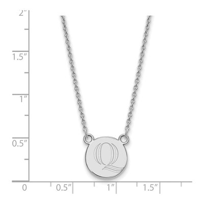 Quinnipiac University Sterling Silver Small Letter Q Necklace – view 2