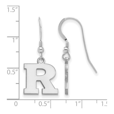 Rutgers University Sterling Silver Letter R Earrings – view 2