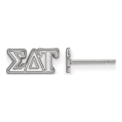 Sigma Delta Tau Sterling Silver Greek Stud Earrings