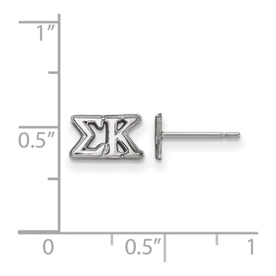 Sigma Kappa Sterling Silver Sorority Stud Earrings – view 2