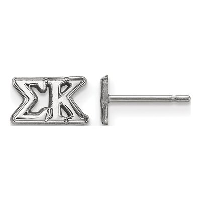 Sigma Kappa Sterling Silver Sorority Stud Earrings