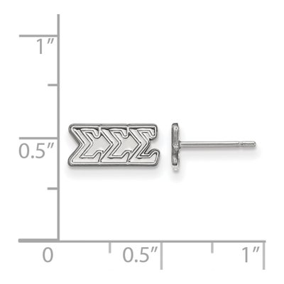 Sigma Sigma Sigma Sterling Silver Stud Earrings – view 2