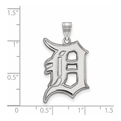 Detroit Tigers Sterling Silver Extra Large Letter D Pendant – view 2
