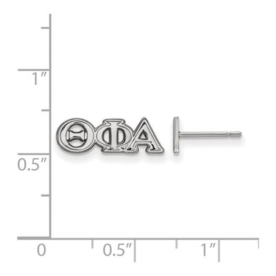 Theta Phi Alpha Sterling Silver Greek Letter Stud Earrings – view 2
