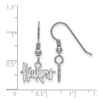 University of Nebraska Sterling Silver Huskers Wire Earrings – view 2