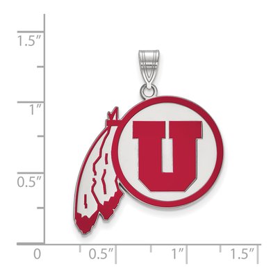 University of Utah Sterling Silver Extra Large Pendant – view 2