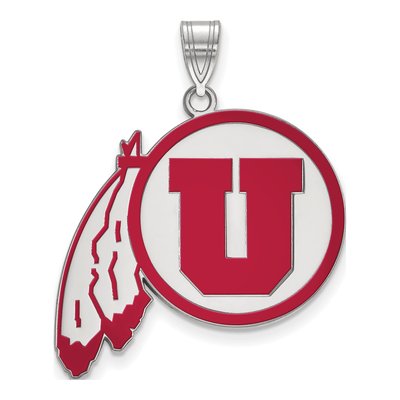 University of Utah Sterling Silver Extra Large Pendant