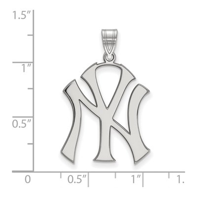 New York Yankees Sterling Silver NY Extra Large Pendant – view 3