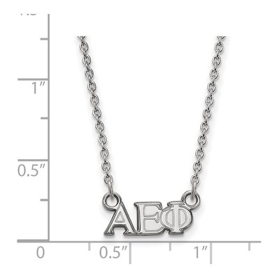 Alpha Epsilon Phi Sterling Silver Sorority Greek Letters Extra Small Necklace – view 2