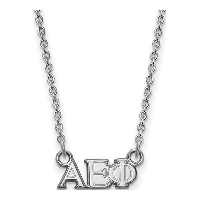 Alpha Epsilon Phi Sterling Silver Sorority Greek Letters Extra Small Necklace