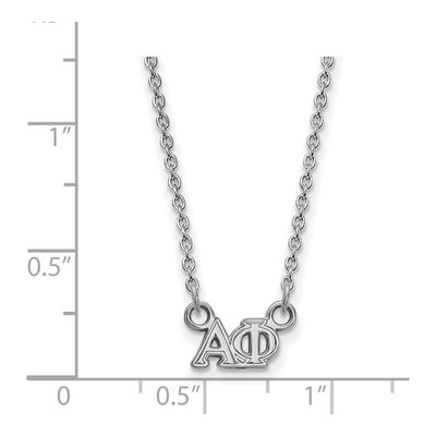 Alpha Phi Sterling Silver Extra Small Greek Letters Necklace – view 2