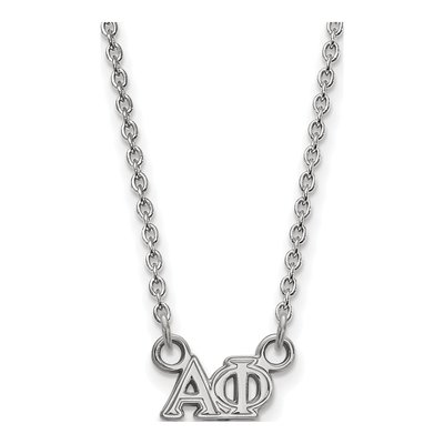 Alpha Phi Sterling Silver Extra Small Greek Letters Necklace