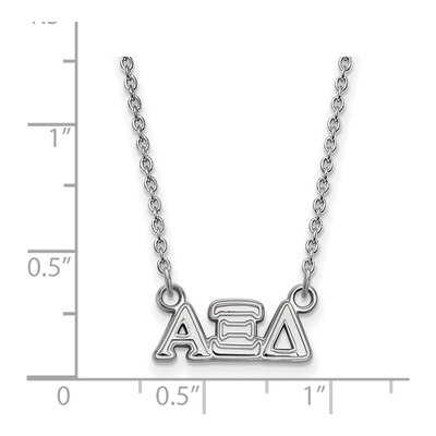 Alpha Xi Delta Sterling Silver Sorority Greek Letters Extra Small Necklace – view 2