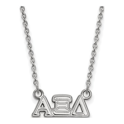 Alpha Xi Delta Sterling Silver Sorority Greek Letters Extra Small Necklace