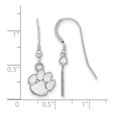Clemson University Sterling Silver Tiger Paw Earrings – view 2