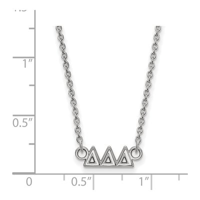 Delta Delta Delta Sterling Silver Extra Small Sorority Necklace – view 2