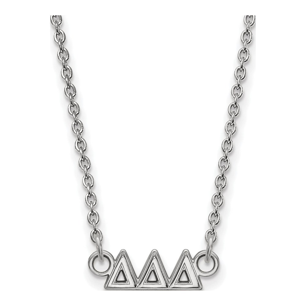 Delta Delta Delta Sterling Silver Extra Small Sorority Necklace