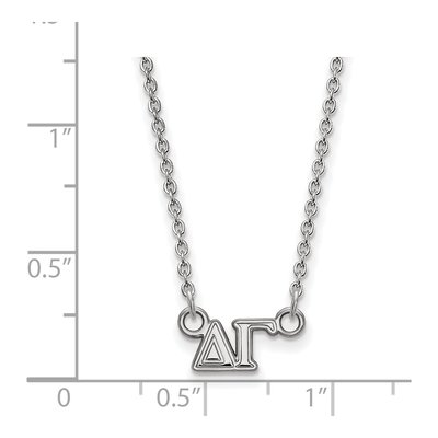 Delta Gamma Sterling Silver Extra Small Sorority Necklace – view 2