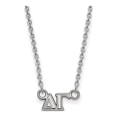 Delta Gamma Sterling Silver Extra Small Sorority Necklace