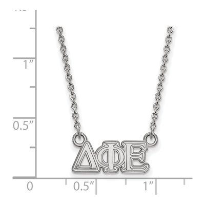 Delta Phi Epsilon Sterling Silver Extra Small Sorority Necklace – view 2