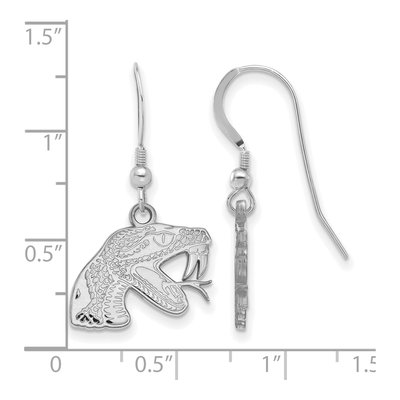 Florida A&M University Sterling Silver A&m Rattler Wire Earrings – view 2