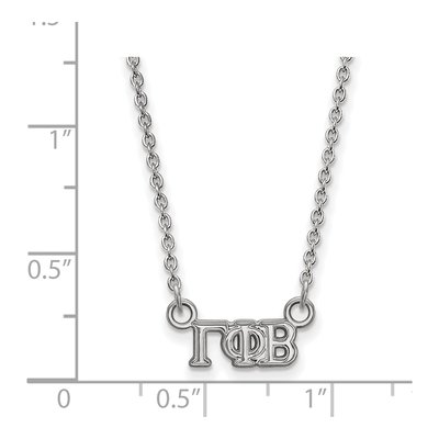 Gamma Phi Beta Sterling Silver Extra Small Greek Letters Necklace – view 2
