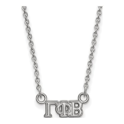 Gamma Phi Beta Sterling Silver Extra Small Greek Letters Necklace