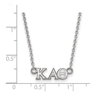 Kappa Alpha Theta Sterling Silver Sorority Greek Letters Extra Small Necklace – view 2