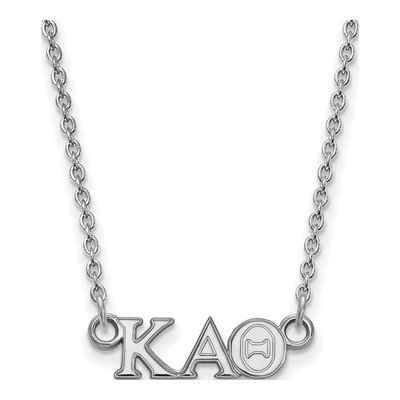 Kappa Alpha Theta Sterling Silver Sorority Greek Letters Extra Small Necklace