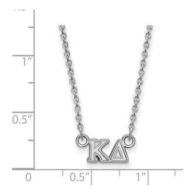 Kappa Delta Sterling Silver Sorority Greek Letters Extra Small Pendant Necklace – view 2