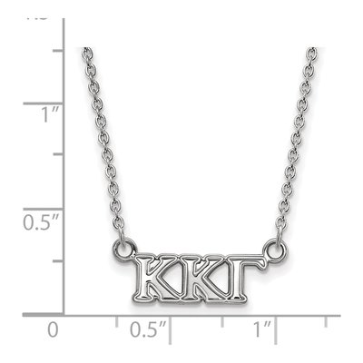 Kappa Kappa Gamma Sterling Silver Sorority Greek Letters Extra Small Necklace – view 2