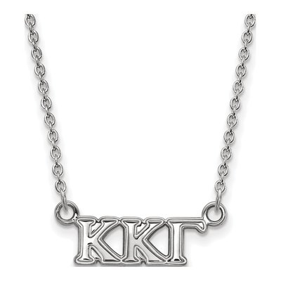 Kappa Kappa Gamma Sterling Silver Sorority Greek Letters Extra Small Necklace