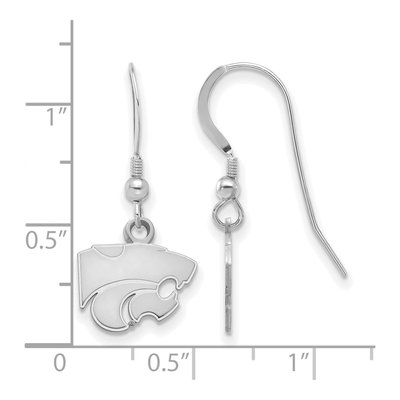 Kansas State University Sterling Silver Wildcat Extra Small Earrings – view 2