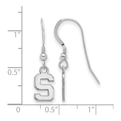 Michigan State University Sterling Silver Letter S Earrings – view 2