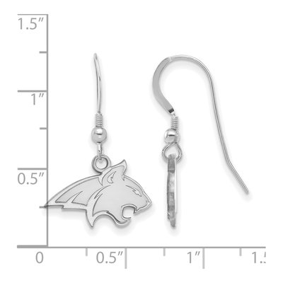 Montana State University Sterling Silver Bobcat Wire Earrings – view 2