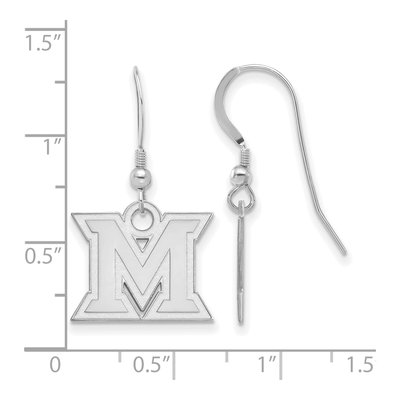 Miami University Sterling Silver Ohio Letter M Earrings – view 2
