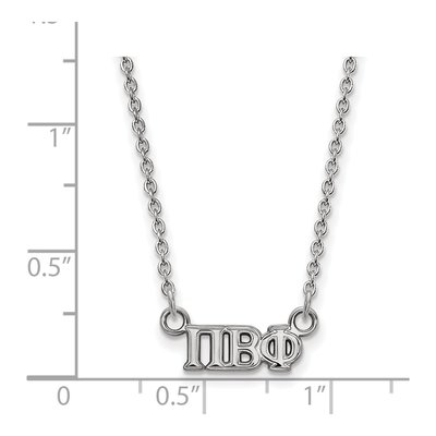 Pi Beta Phi Sterling Silver Sorority Greek Letters Extra Small Pendant Necklace – view 2