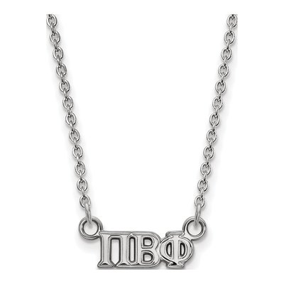Pi Beta Phi Sterling Silver Sorority Greek Letters Extra Small Pendant Necklace