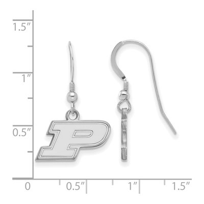 Purdue University Sterling Silver Letter P Earrings – view 2