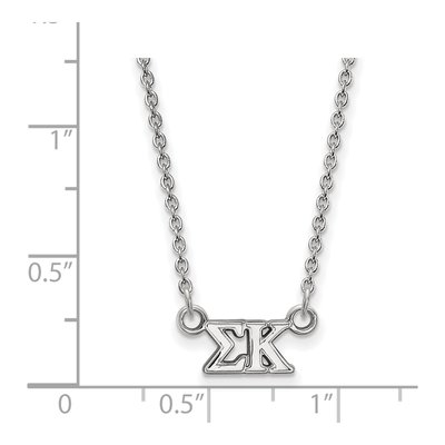Sigma Kappa Sterling Silver Sorority Greek Letters Extra Small Necklace – view 2