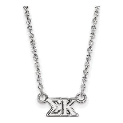 Sigma Kappa Sterling Silver Sorority Greek Letters Extra Small Necklace