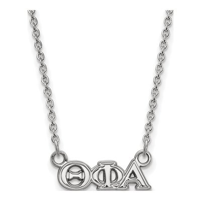 Theta Phi Alpha Sterling Silver Sorority Greek Letters Extra Small Necklace