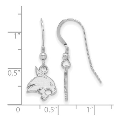 Texas State University Sterling Silver Bobcat Earrings – view 2