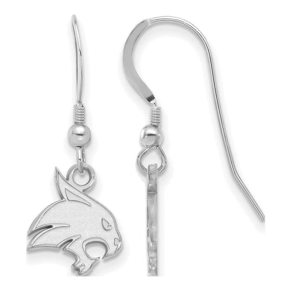 Texas State University Sterling Silver Bobcat Earrings